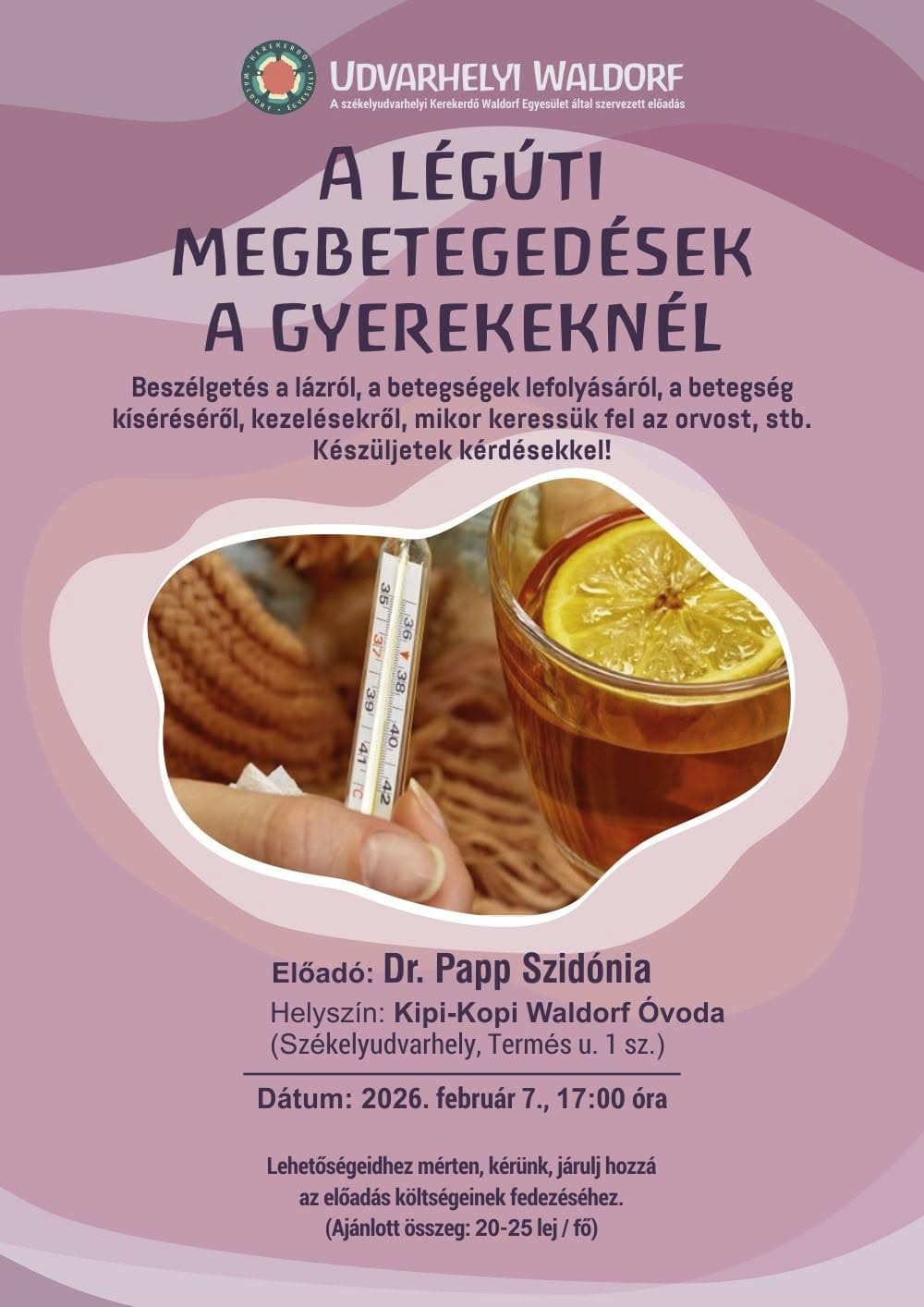A légúti megbetegedések a gyerekeknél – előadás plakát